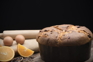 Panettone italian traditional christmas cake