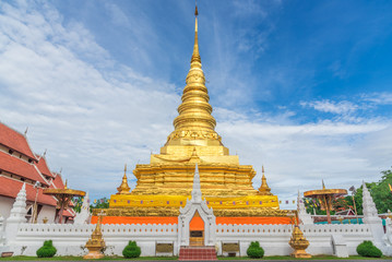 Naklejka premium Wat Phrathat Chae Haeng temple at Nan province, Thailand.