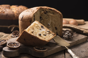Panettone italian traditional christmas cake