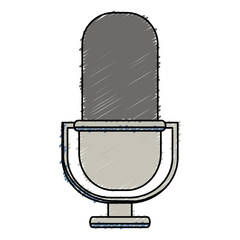 retro microphone isolated icon vector illustration design