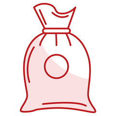 Fabric sack isolated icon vector illustration design