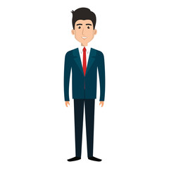 elegant businessman avatar character vector illustration design