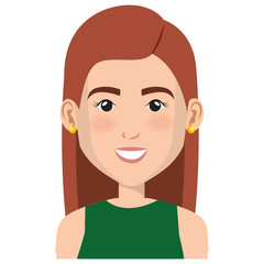 beautiful and young woman character vector illustration design