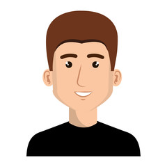 young man avatar character vector illustration design