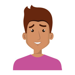 young man avatar character vector illustration design