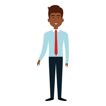 elegant businessman black avatar character vector illustration design