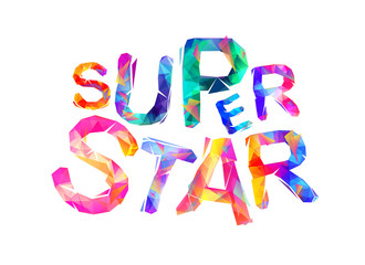 Super star. Vector letters