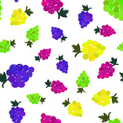 Grapes Background Painted Pattern
