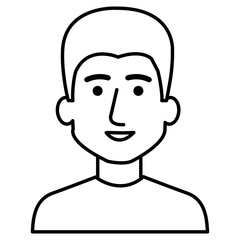 young man avatar character vector illustration design