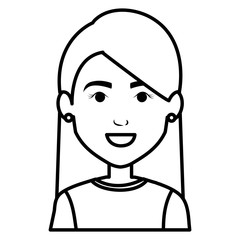 Obraz premium beautiful and young woman character vector illustration design