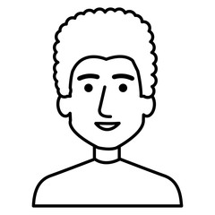 young man avatar character vector illustration design