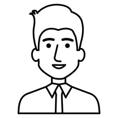 elegant businessman avatar character vector illustration design