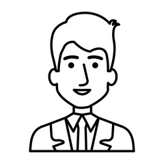 elegant businessman avatar character vector illustration design