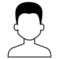 young man shirtless avatar character vector illustration design