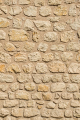 Wall made of the same type of stones