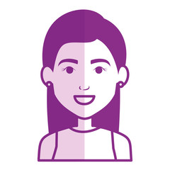 beautiful and young woman character vector illustration design