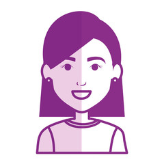 beautiful and young woman character vector illustration design