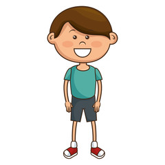 cute little boy character vector illustration design