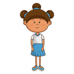 cute little girl character vector illustration design