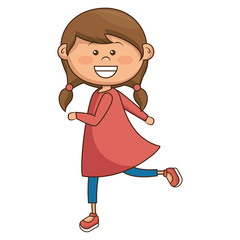 cute little girl character vector illustration design