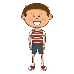 cute little boy character vector illustration design