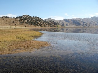 Der Flachwasser-Binnensee Girdev G&ouml;l&uuml; bei Yuva in der s&uuml;dwestlichen T&uuml;rkei