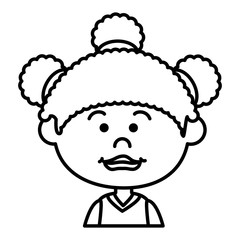 cute little girl character vector illustration design
