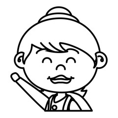cute little girl character vector illustration design