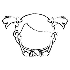 cute little girl character vector illustration design