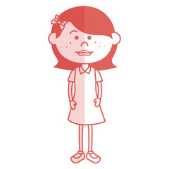 cute little girl character vector illustration design