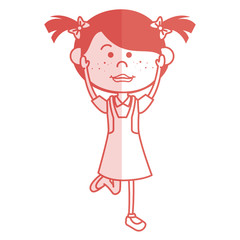 cute little girl character vector illustration design