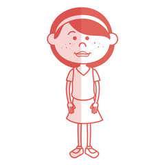 cute little girl character vector illustration design