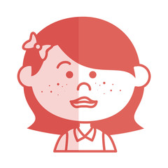 cute little girl character vector illustration design