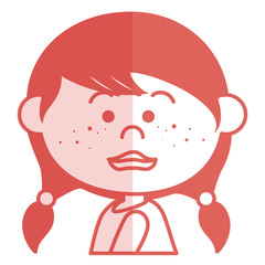 cute little girl character vector illustration design