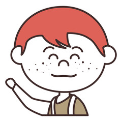 cute little boy character vector illustration design