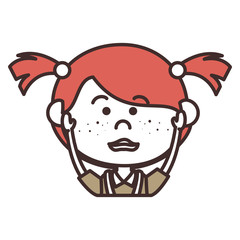 cute little girl character vector illustration design