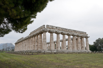 Fototapeta na wymiar Paestum: Greek temple