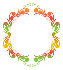 Beautiful gradient frame. Color silhouette frame for advertisements, wedding and other invitations or greeting cards. Raster clip art.