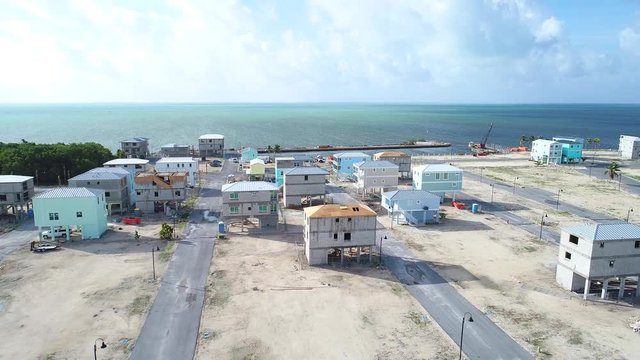 Aerial drone video Key Largo Ocean Resort development site 4k
