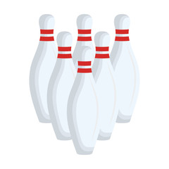 bowling pines isolated icon vector illustration design