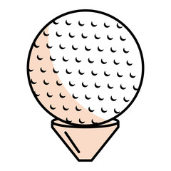 golf ball isolated icon vector illustration design