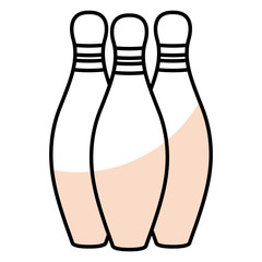 bowling pines isolated icon vector illustration design