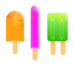 Ice cream isolated on white background.