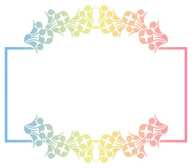 Beautiful gradient frame. Color silhouette frame for advertisements, wedding and other invitations or greeting cards. Raster clip art.