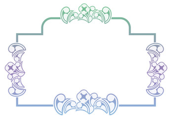 Beautiful gradient frame. Color silhouette frame for advertisements, wedding and other invitations or greeting cards. Raster clip art.