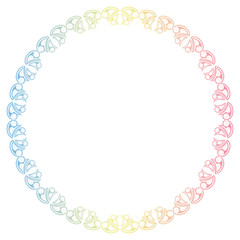 Beautiful gradient frame. Color silhouette frame for advertisements, wedding and other invitations or greeting cards. Raster clip art.