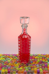 Carafe with colored balls