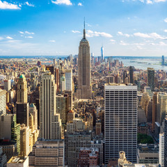 Blick auf Manhatten in New York City, USA