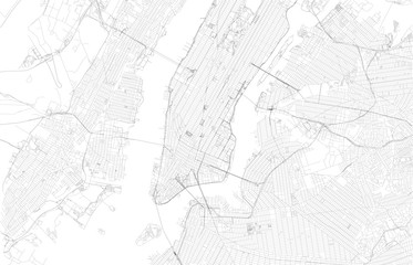 Fototapeta na wymiar Cartina di New York, città, strade e vie, Stati Uniti