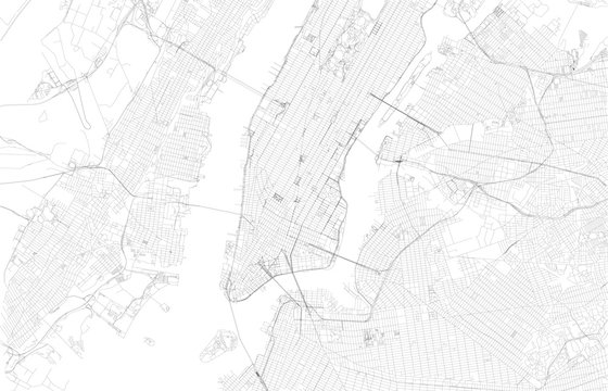 Cartina di New York, città, strade e vie, Stati Uniti